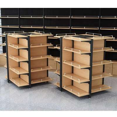 wooden Grocery Store Display Shelves with super heavy loading